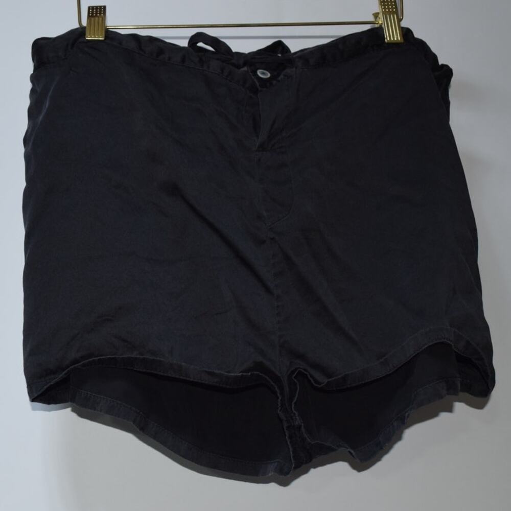Women's Black Sleep Shorts Lounge Pajama Shorts Drawstring Size Large